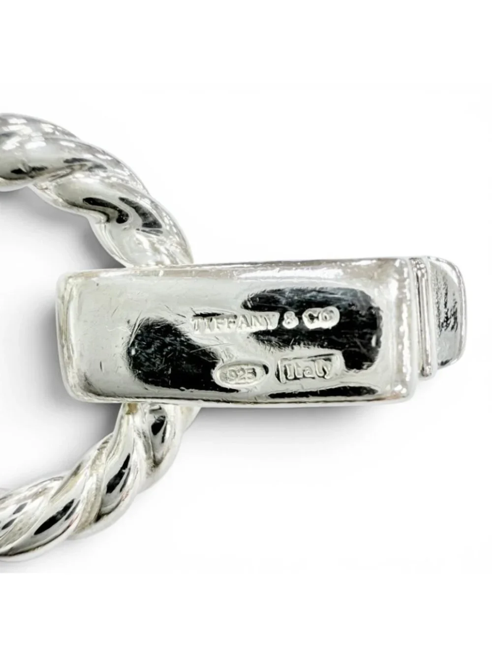 Tiffany & Co Vintage Twist Circle 925 19 Bracelet Silver